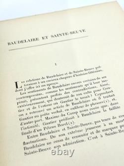 BAUDELAIRE and Sainte-Beuve Signed Autographed Letters Vandérem Schuck