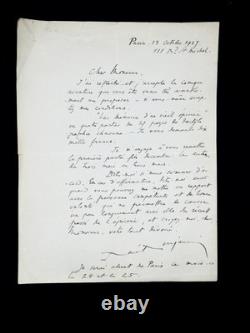 BENJAMIN René Signed Autograph Letter 1927