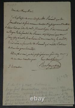 BONAVENTURE DE ROQUEFORT SIGNED AUTOGRAPH LETTER, Recommendation for Rennes