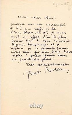BRETON Two signed autograph letters addressed to Max-Pol Fouchet
