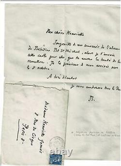 Balthus Signed Autograph Letter To Henriette Gomès Manuscrit Autographe 1953