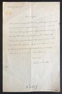 Banville, Theodore De. Signed Autograph Letter