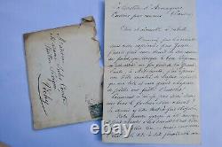 Barbey d'Aurevilly Baronne de Bouglon beautiful signed autograph letter