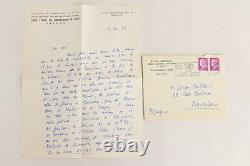 Barthes Signed Autograph Letter To Georges Raillard Manuscrit Autographe 1968