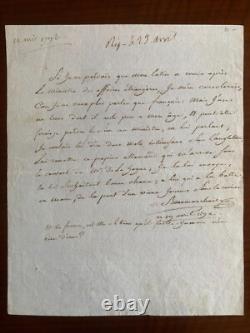 Beaumarchais Signed Autograph Letter, April 19, 1792