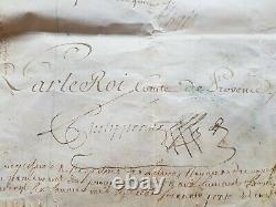 Beautiful And Rare Manuscript Letter Original Signee By Louis XV 18 February 1770