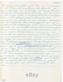 Beauvoir (simone) Autograph Letter Signed Handwritten + Page