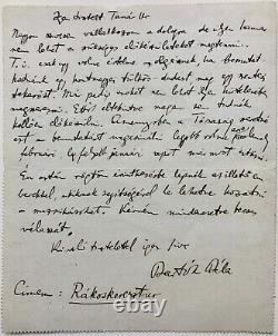 Béla Bart0k Signed Autograph Letter