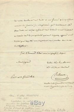 Belleteste Orientalist Autograph Letter Signed Payment Order Napoleon Egypt