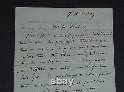 Benjamin ANTIER Signed Autograph Letter 1837