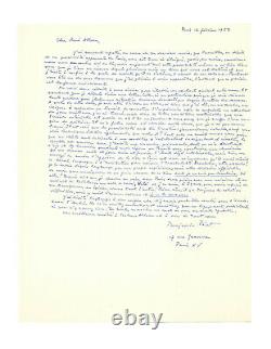 Benjamin Peret / Signed Autograph Letter / André Breton / Surrealism / Poetry