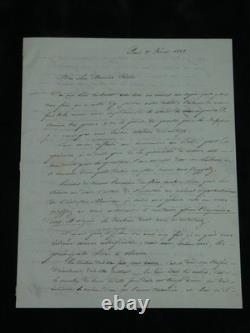 Benoît Fourneyron Autographed Letter Signed Hydraulic Turbine Science 1837
