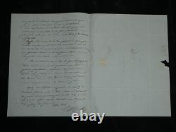 Benoît Fourneyron Autographed Letter Signed Hydraulic Turbine Science 1837