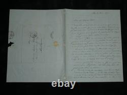 Benoît Fourneyron Autographed Letter Signed Hydraulic Turbine Science 1837