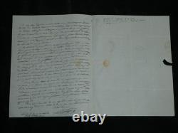 Benoît Fourneyron Signed autograph letter Turbines & Cockerill Paris 1837