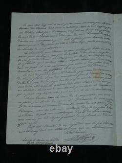Benoît Fourneyron Signed autograph letter Turbines & Cockerill Paris 1837