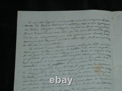 Benoît Fourneyron Signed autograph letter Turbines & Cockerill Paris 1837
