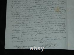 Benoît Fourneyron Signed autograph letter Turbines & Cockerill Paris 1837