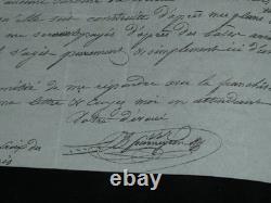 Benoît Fourneyron Signed autograph letter Turbines & Cockerill Paris 1837