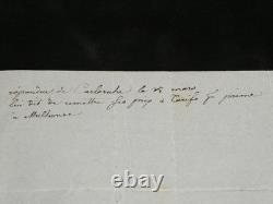 Benoît Fourneyron Signed autograph letter Turbines & Cockerill Paris 1837