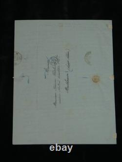 Benoît Fourneyron Signed autograph letter Turbines & Cockerill Paris 1837