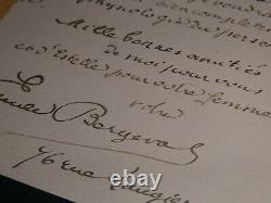Bergerat Emile Letter Autography Signed At Louis Granderax, Joachim Murat, 1898