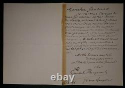 Bergerat Emile Letter Autography Signed At Louis Granderax, Joachim Murat, 1898