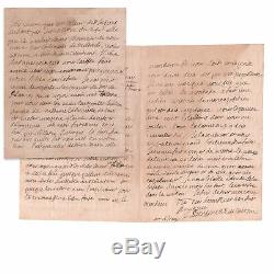 Bossuet Beautiful Autograph Letter Signed 3 Pages François Diroys 1672