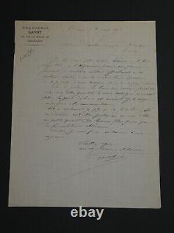 Brasserie Gavot - Autographed Letter Signed to Louis Pasteur, Counter-signed by Him