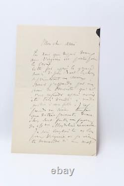 Breton Signed Autograph Letter About Her Daughter Virginie Demont-breton 1894