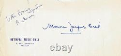 Bruno Coquatrix / Autograph Letter Signed To Jacques Brel / Olympia