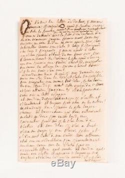 Bsa Single Unpublished Autograph Letter To His Wife In 1783 Vincennes Prison
