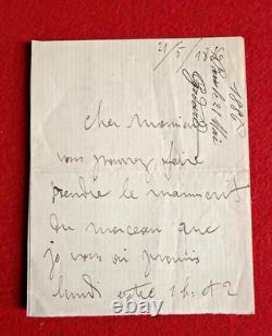 By89-Signed Autograph Letter by Benjamin Godard to René Baschet – Music and Proofs
