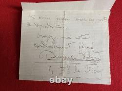 By89-Signed Autograph Letter by Benjamin Godard to René Baschet – Music and Proofs