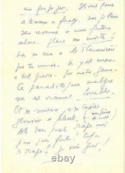 CELINE Autographed letter signed to Daragnès 1949