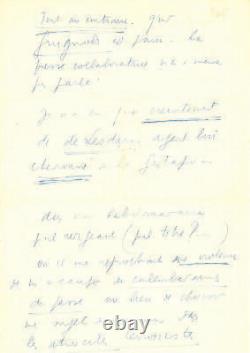 CELINE Autographed letter signed to Daragnès 1949