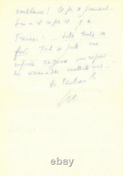 CELINE Autographed letter signed to Daragnès 1949