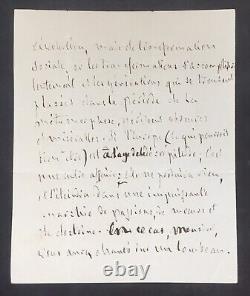 CHATEAUBRIAND Autographed Letter Signed - Revolution, Social Question and Europe