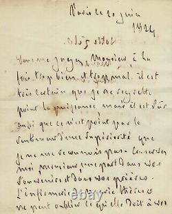 CHATEAUBRIAND Autographed letter signed. His power and superiority. 1824