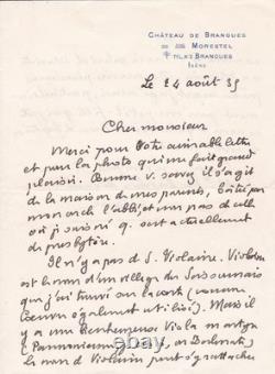 CLAUDEL (Paul). Autograph letter signed addressed to Henri Druart. 1935