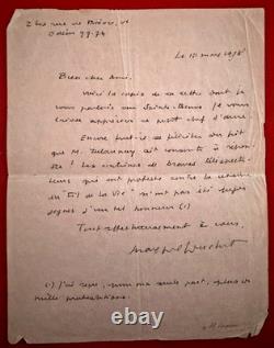 CN38 – Signed Autograph Letter – Max-Pol Fouchet – Writer – 1958