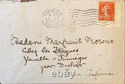 COLETTE. Autographed letter signed, June 5, 1914, to Marguerite Moreno