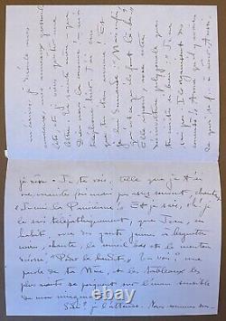 COLETTE. Autographed letter signed, March 24, 1915, to Marguerite Moreno