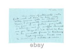 COLETTE / Signed Autographed Letter / The Vesper Star / Beaujolais / Guillermet