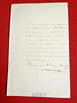 CW28-Signed Autograph Letter Nieuwerkerke - Émile Deschamps - 1851