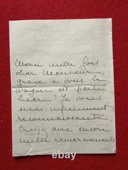 Ca3 – Handwritten Signed Letter from Yvonne De Bray to René Baschet: Moving