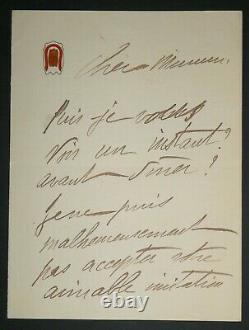Calve Emma Autographic Letter Signed, Montgellier 1908