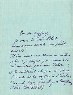 Camille CLAUDEL Autographed letter on her sculptures. The Waltz