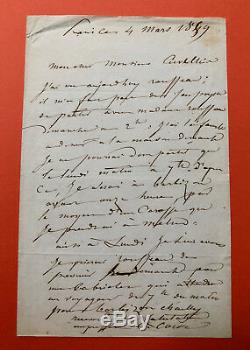 Camille Corot Autograph Letter Signed / Barbizon Rousseau