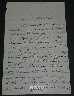Camille ROQUEPLAN, Painter AUTOGRAPH SIGNED LETTER TWO-PAGE THANK YOU